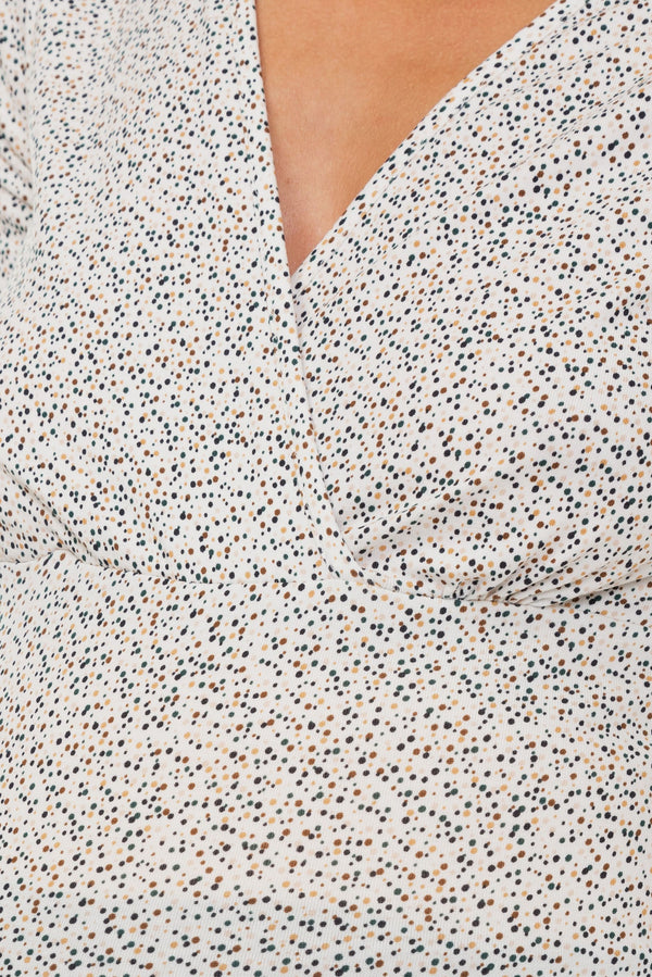 Памучна пижама за бременни и кърмещи Dots