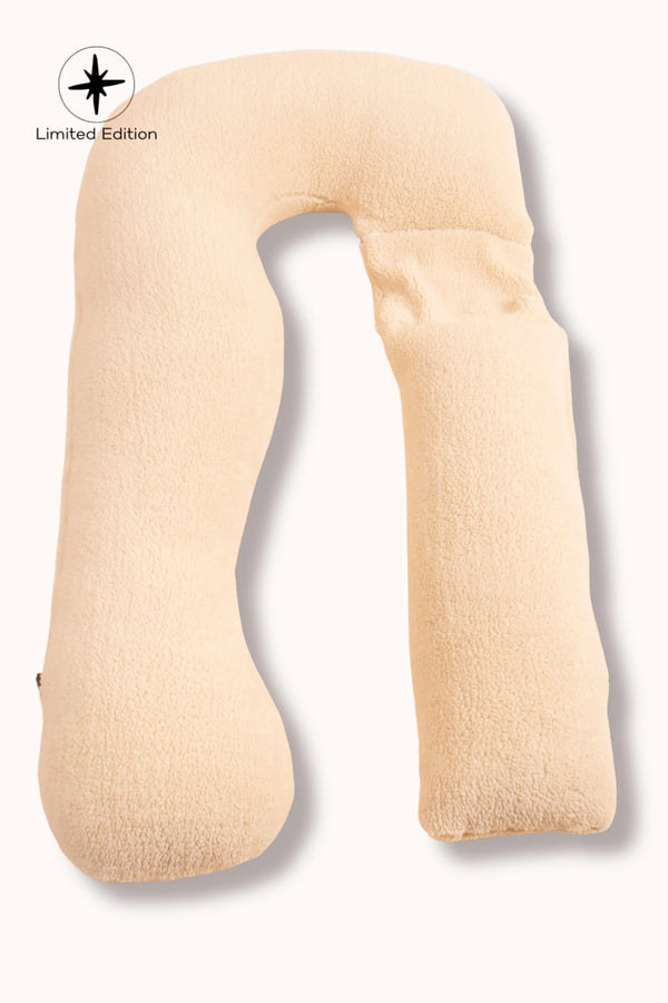 Пухкава възглавница за бременни и кърмене 3 в 1 - бежова