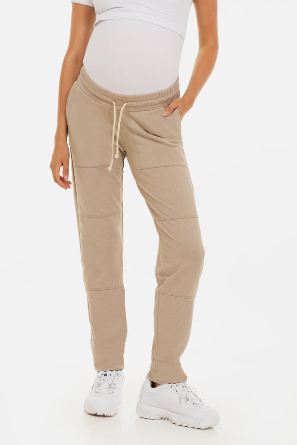 Спортен панталон за бременни - бежов