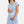Зареди снимката Светлосиня рокля за бременни и кърмещи от ленена смес
