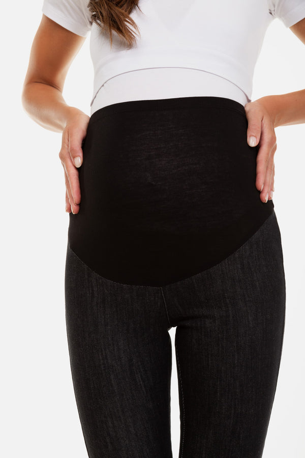 Черни дънки за бременни bootcut