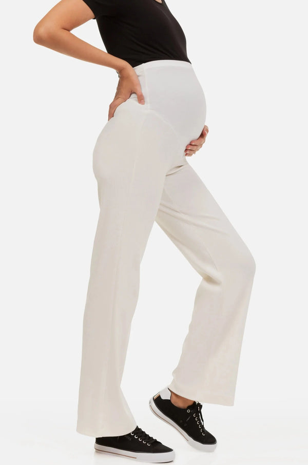 Широк еластичен панталон за бременни