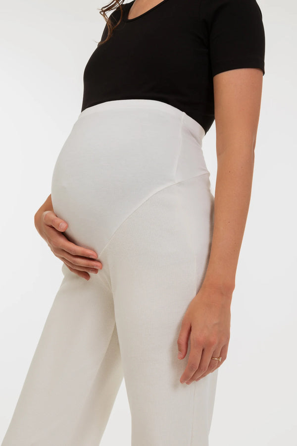 Широк еластичен панталон за бременни