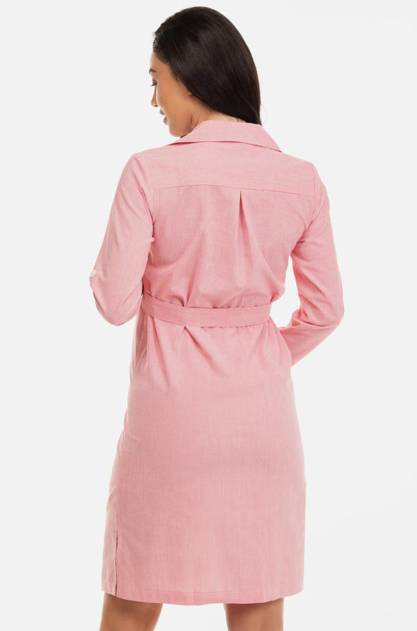 Памучна рокля-риза за бременни и кърмещи