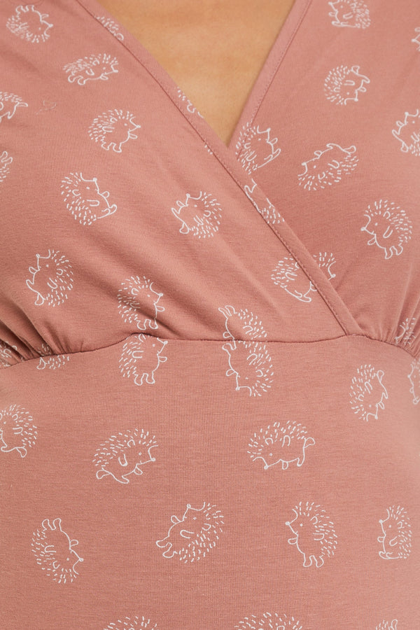 Памучна пижама за бременни и кърмещи Rose