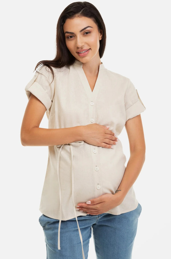 Ленена риза за бременни и кърмещи