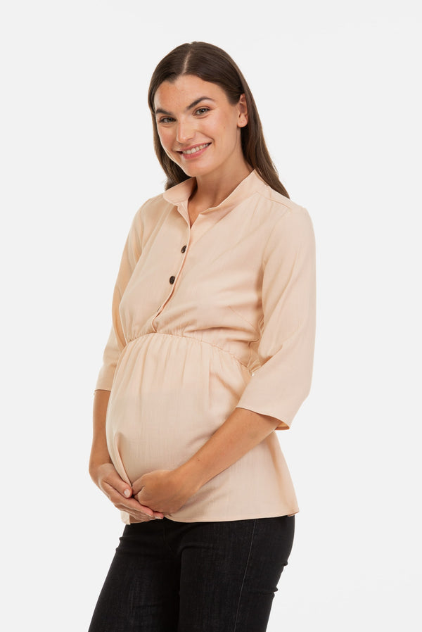 Ленена риза за бременни и кърмещи