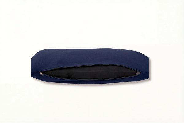 Възглавница за бременни и кърмене 3 в 1 - органичен памук - тъмносиня