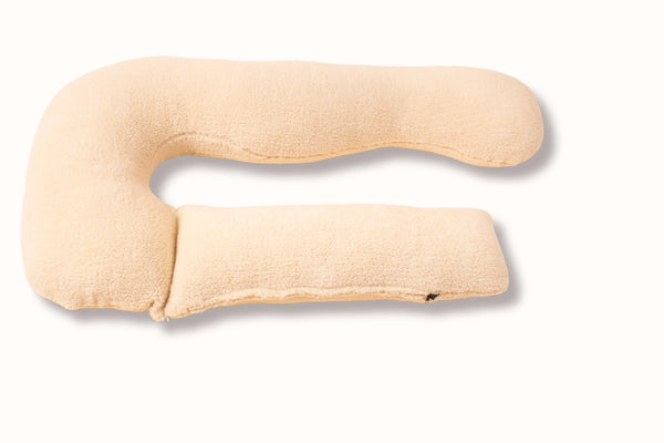 Пухкава възглавница за бременни и кърмене 3 в 1 - бежова