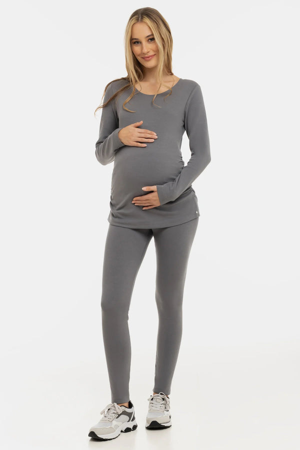Памучен клин за бременни - сив