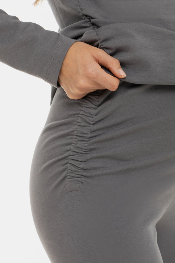 Памучен клин за бременни - сив
