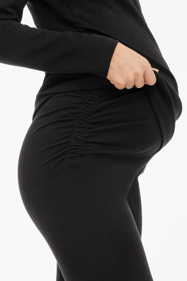 Памучен клин за бременни - черен