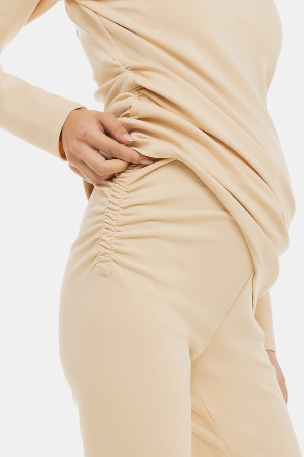 Памучен клин за бременни - бежов