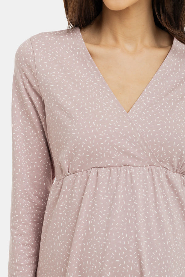 Нощница за бременни и кърмещи - Конфети