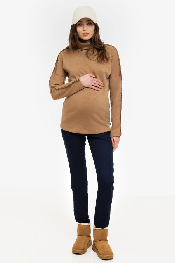 Вталени еластични дънки за бременни