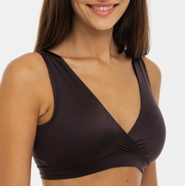 Сутиен за кърмачки и бременни - тъмнокафяв