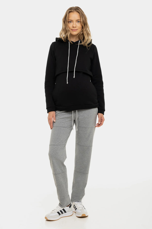 Спортен панталон за бременни - сив