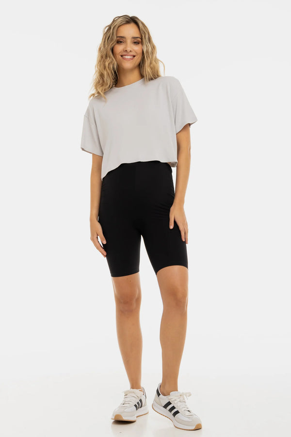 Къс клин за бременни с набори - черен