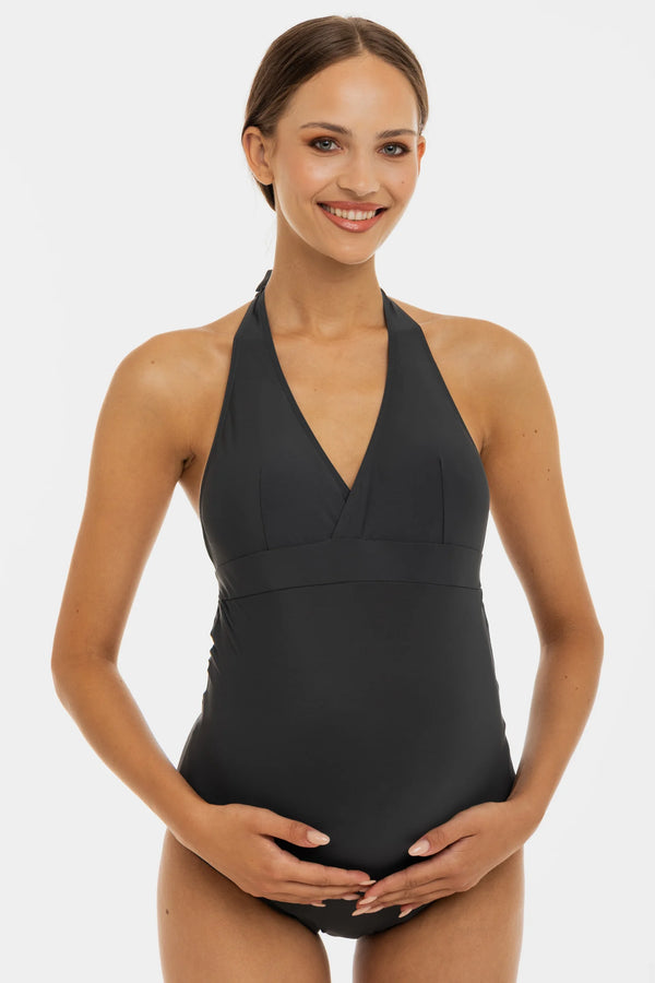 Цял бански за бременни и кърмещи - графит