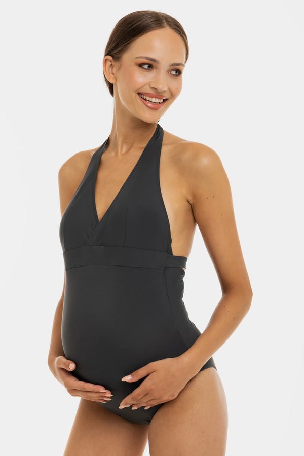 Цял бански за бременни и кърмещи - графит