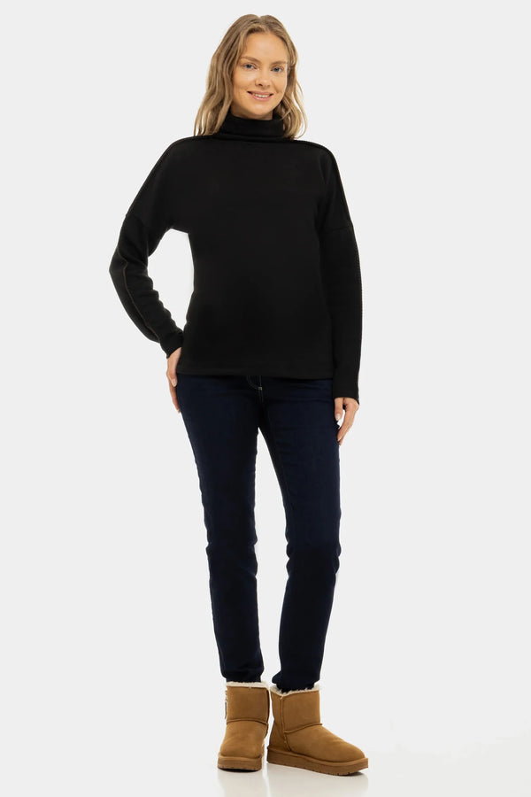 Вталени еластични дънки за бременни