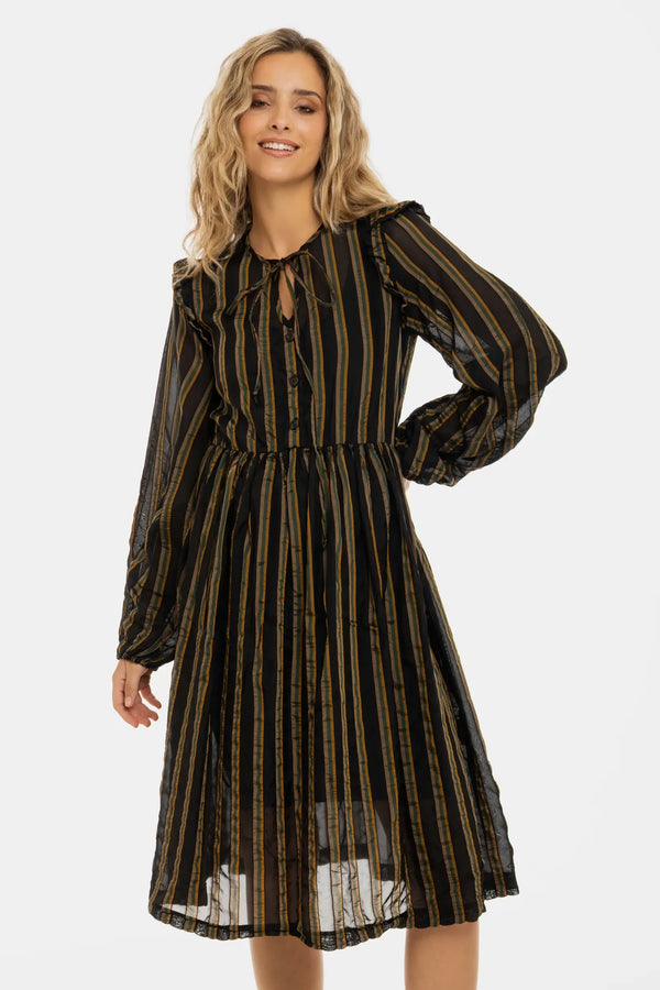 Официална рокля за бременни с десен