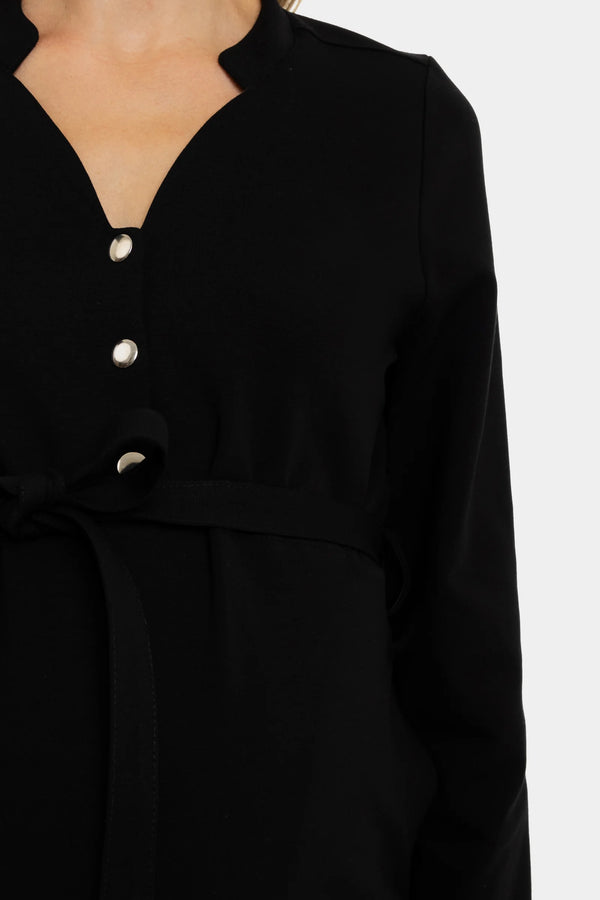 Еластична рокля за бременни и кърмещи - черна