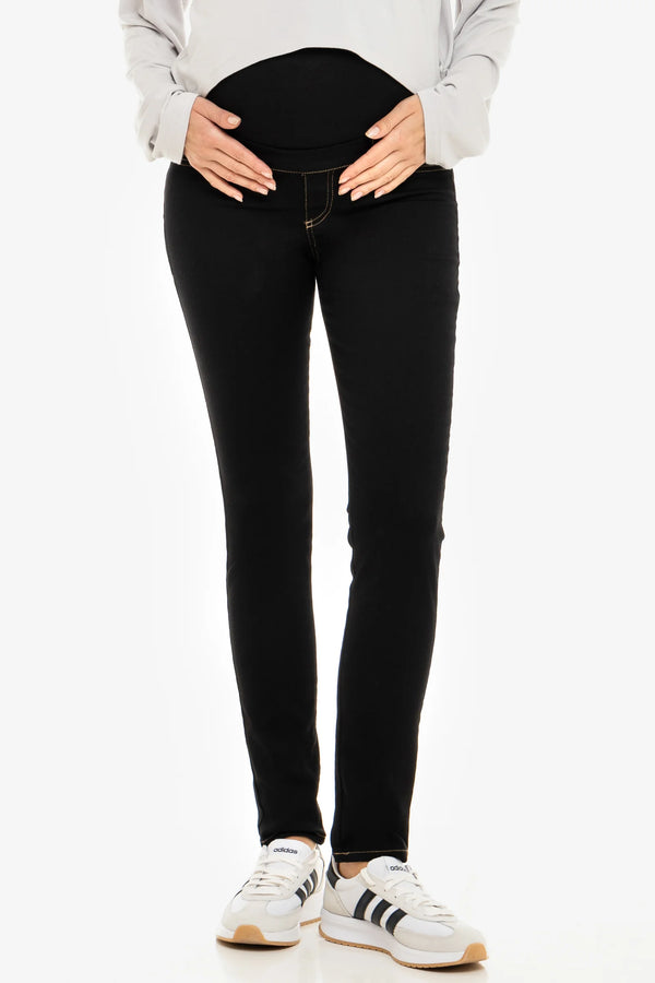 Еластични дънки за бременни със свалящ се колан