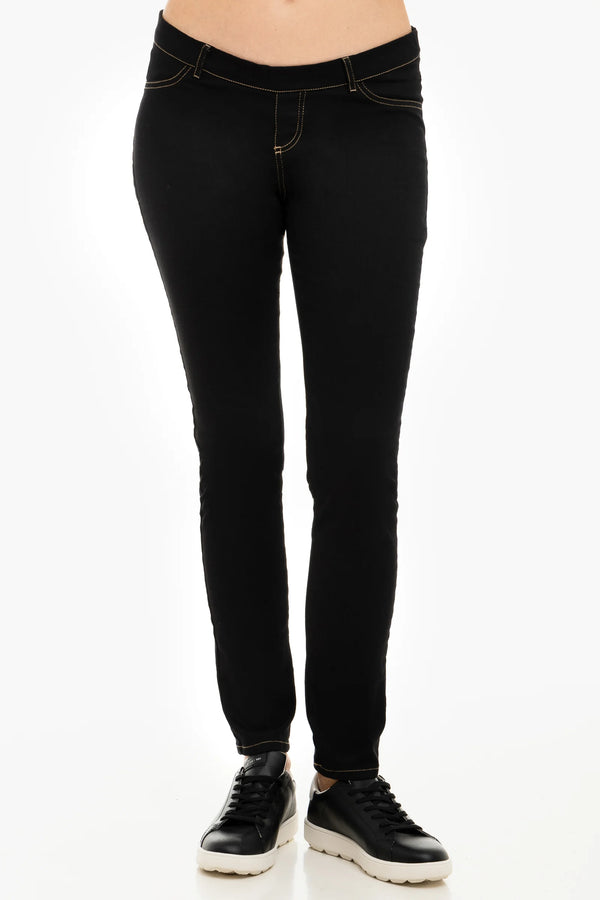 Еластични дънки за бременни със свалящ се колан