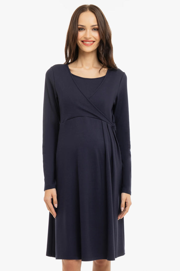 Рокля за бременни и кърмещи с възел