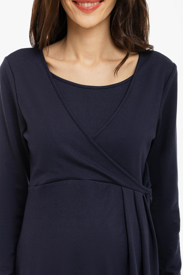 Рокля за бременни и кърмещи с възел