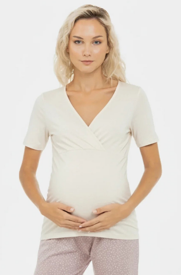 Памучна пижама за бременни и кърмещи - Confetti