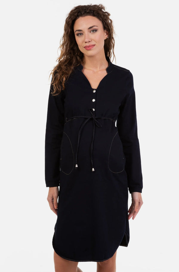 Дънкова рокля за бременни и кърмещи