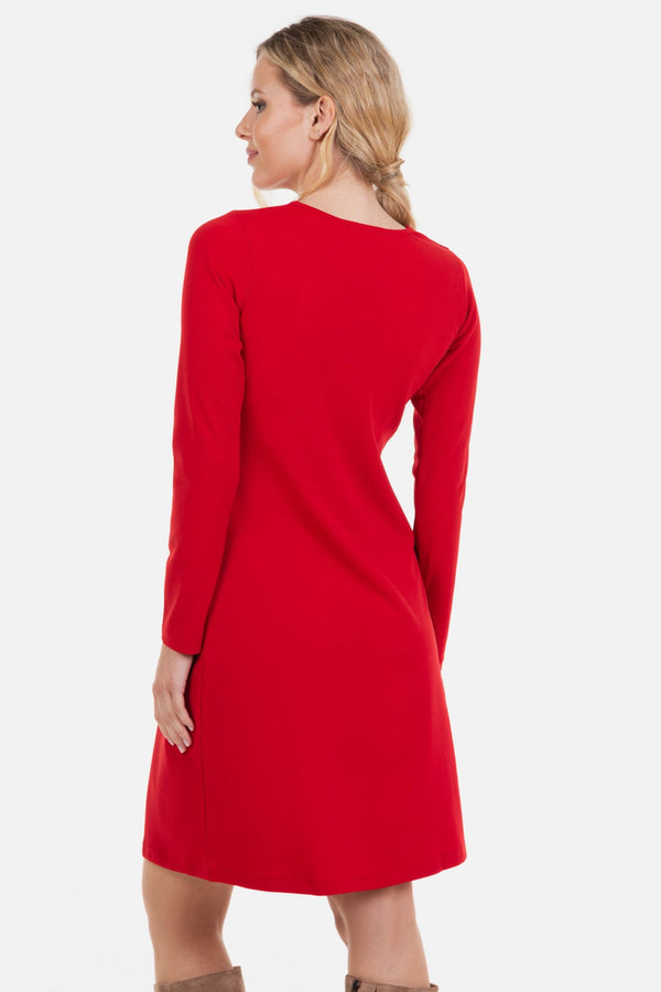 Елегантна рокля за бременни с възел