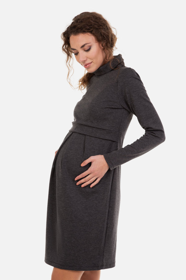 Рокля за бременни и кърмещи с поло