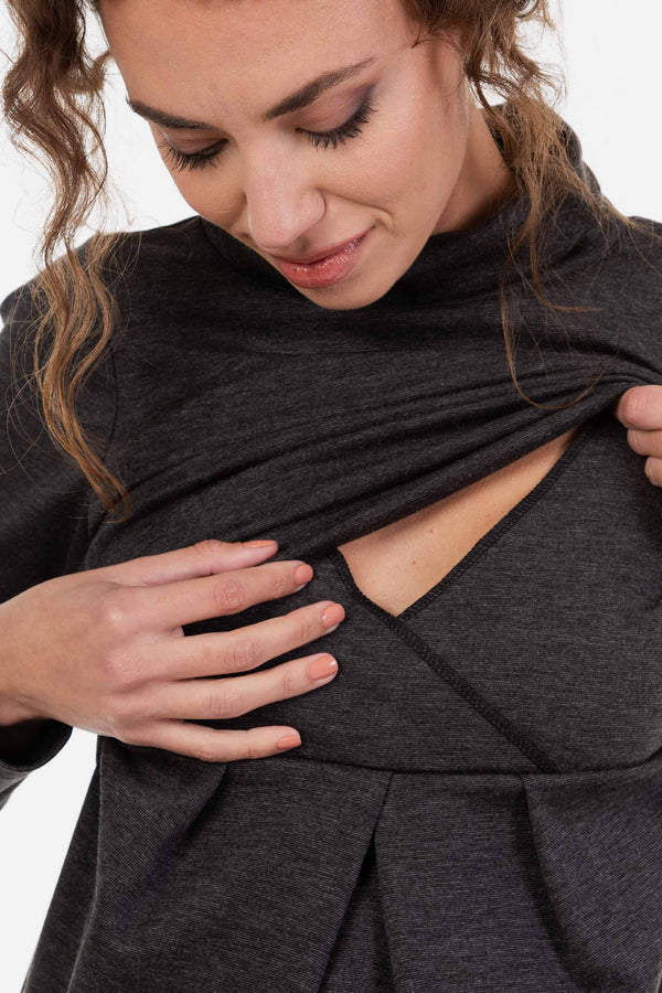 Рокля за бременни и кърмещи с поло