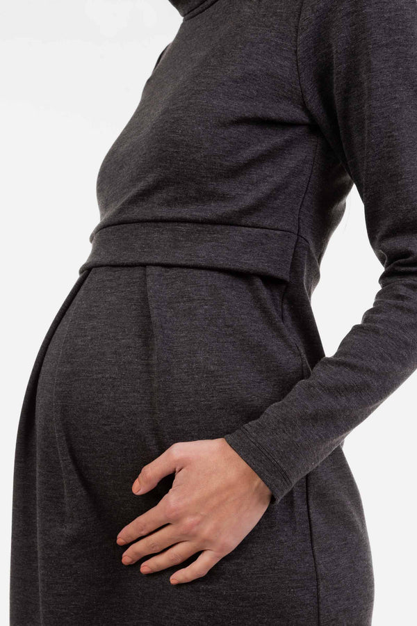 Рокля за бременни и кърмещи с поло