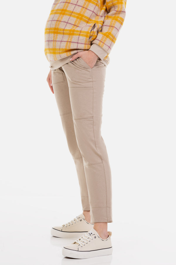 Спортен панталон за бременни - бежов