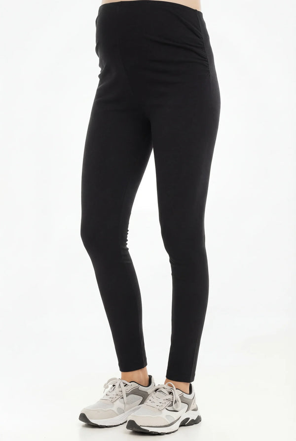 Памучен клин за бременни - черен