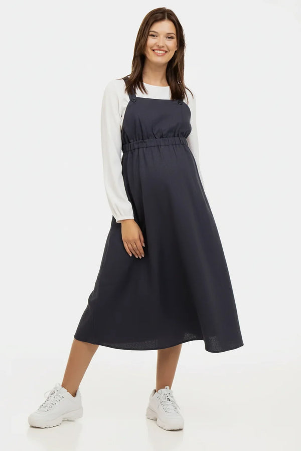 Сукман за бременни и кърмещи - тъмносин