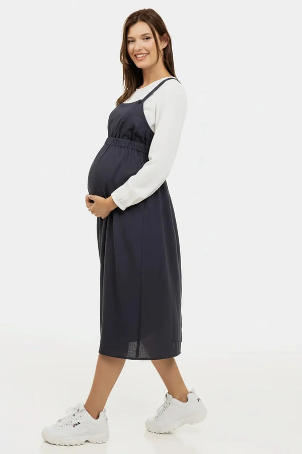 Сукман за бременни и кърмещи - тъмносин