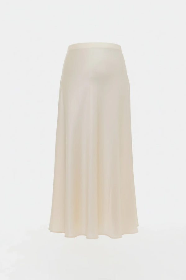 Сатенена пола за бременни - екрю