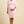 Зареди снимката Памучна светлорозова рокля за бременни с възел
