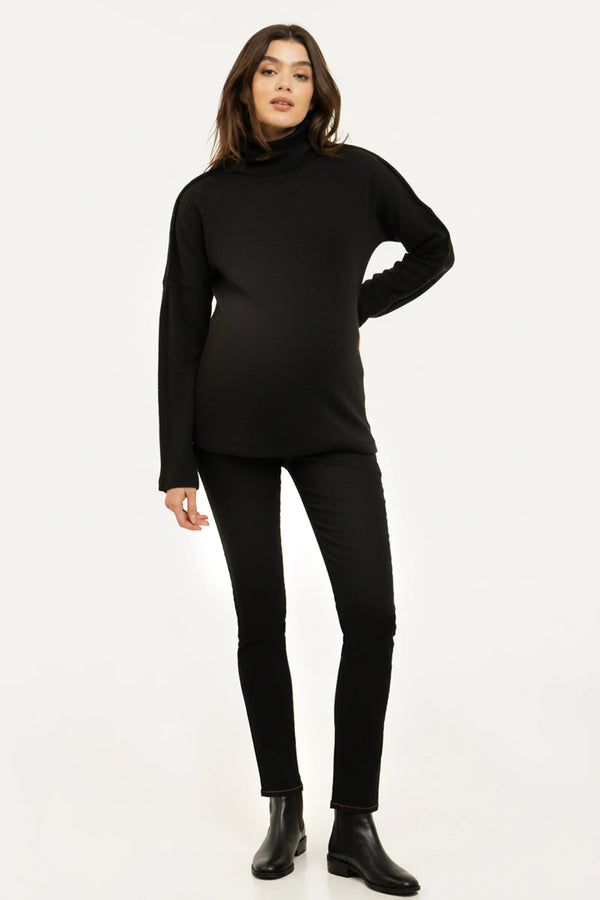 Еластични дънки за бременни със свалящ се колан