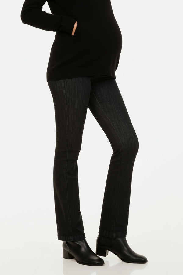 Тъмни дънки за бременни bootcut