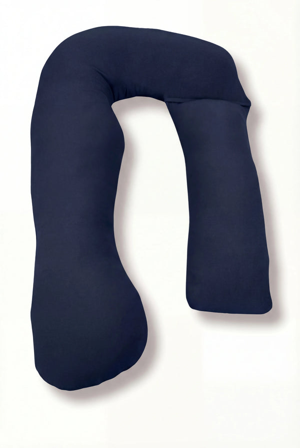 Възглавница за бременни и кърмене 3 в 1 - органичен памук - тъмносиня