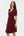 Рокля за бременни и кърмещи с яка и прехлупване - бордо