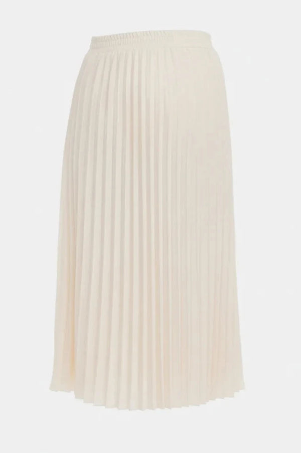 Плисирана сатенена пола за бременни - крем
