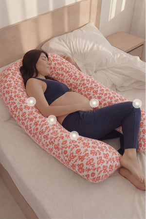 pregnancy pillow U shaped flowers print