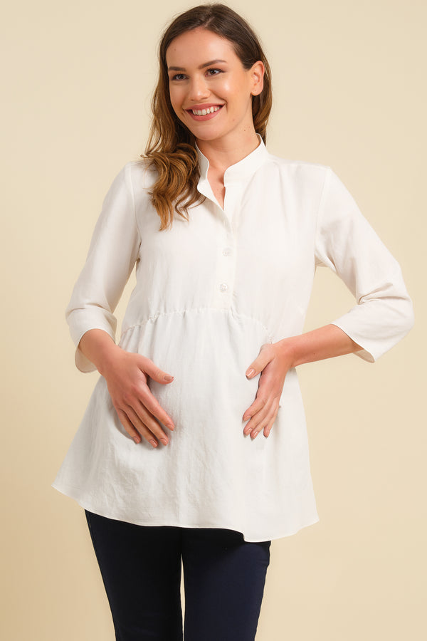 Риза за бременни и кърмещи от памучна смес